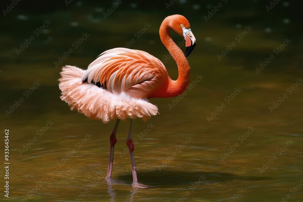 Ballet Dancing Flamingo: A flamingo in a tutu and ballet shoes, performing a dance on a pond Ballet Dancing Flamingo: A flamingo in a tutu and ballet shoes, performing a dance on a pond