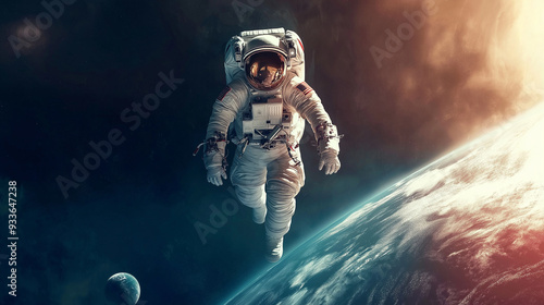 Astronaut's cosmic solitude...