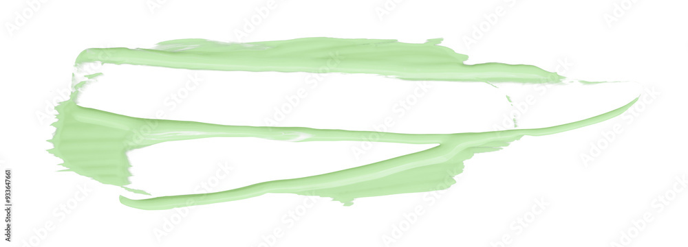 Separate broken green brush strokes on transparent background. Separate broken green brush strokes on transparent background.