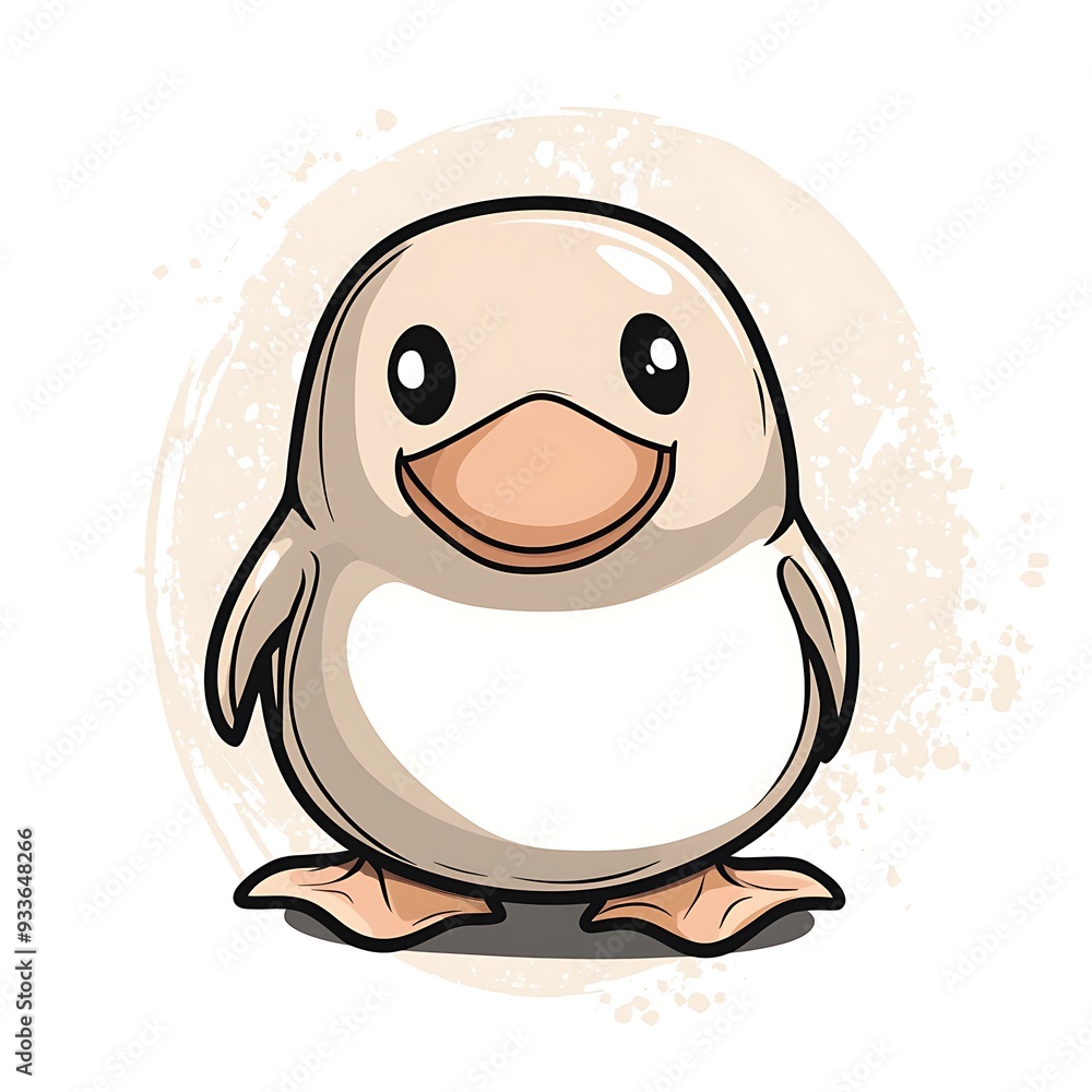 Adorable Platypus Doodle Vector Logo in Endearing Cartoon Style on White Background - Quirky Illustration with Black Lines Adorable Platypus Doodle Vector Logo in Endearing Cartoon Style on White Background - Quirky Illustration with Black Lines