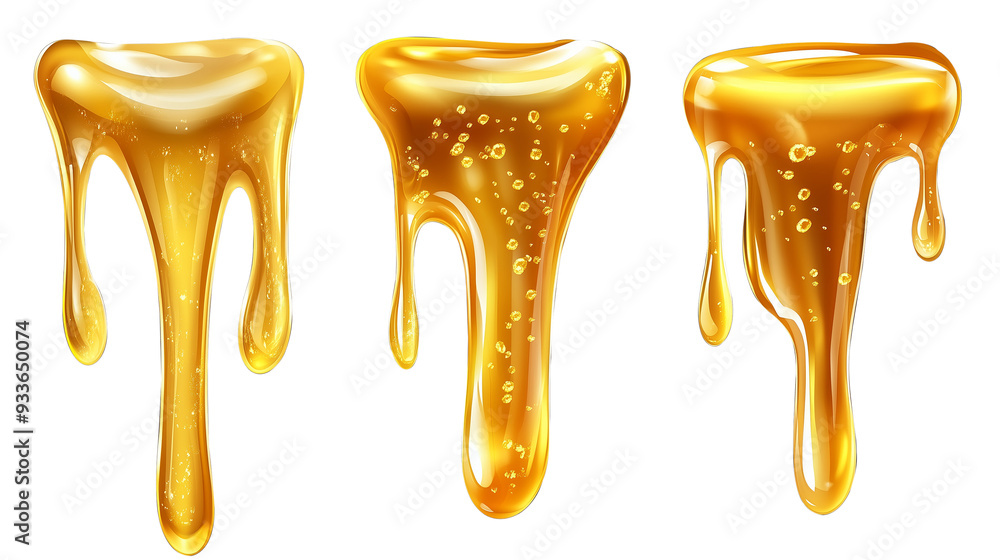 Sweet honey spill drip isolated on transparent background png white backgrond Sweet honey spill drip isolated on transparent background png white backgrond
