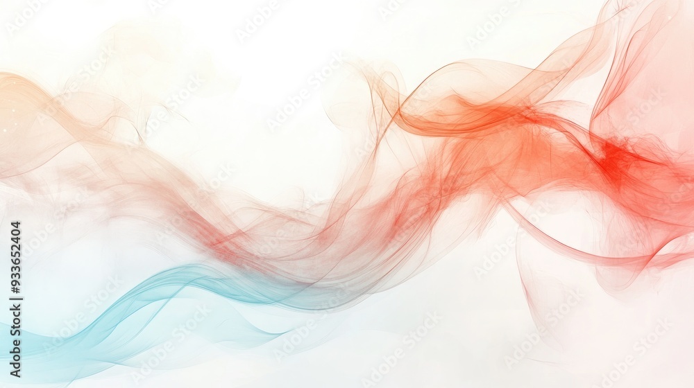 Dreamy, abstract elements of happiness and peace, softly rendered in a serene composition on a white background Dreamy, abstract elements of happiness and peace, softly rendered in a serene composition on a white background
