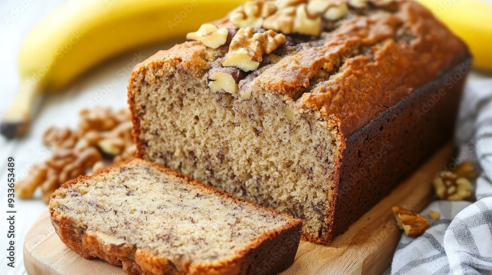 Delicious Banana Bread with Walnuts Delicious Banana Bread with Walnuts