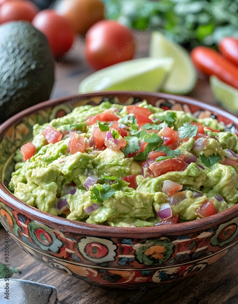 Homemade Guacamole Dip with Fresh Ingredients Homemade Guacamole Dip with Fresh Ingredients