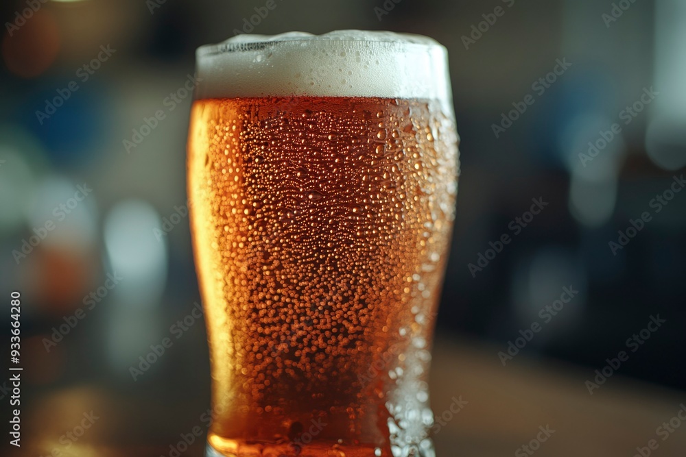 custom made wallpaper toronto digitalClose-up of a Glass of Cold Beer with Condensation