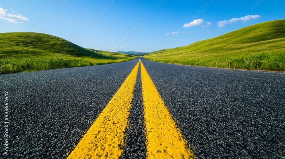 A long way down the road going to forest A long way down the road going to forest