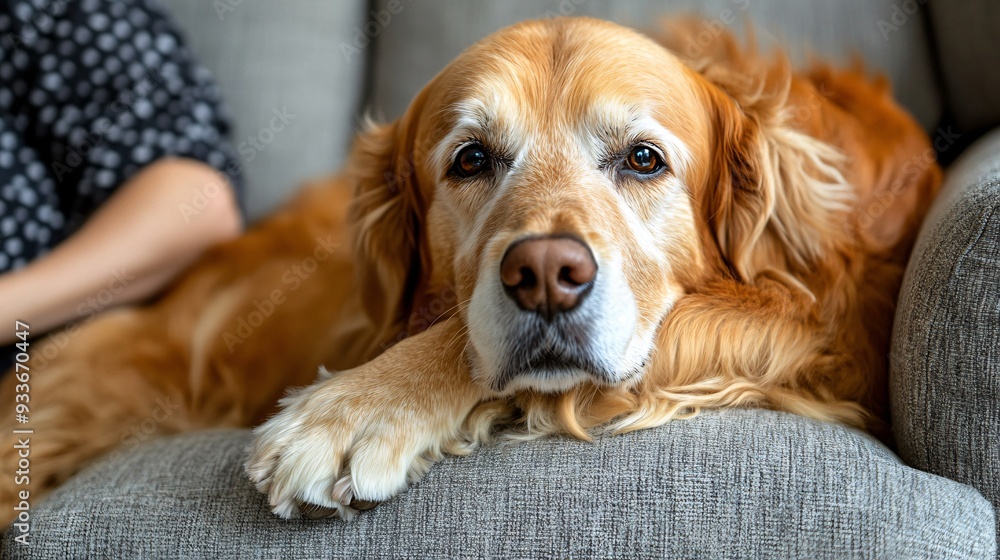 A therapy dog comforting a person with a disability during a therapy session illustrating the emotional support the animal offers in a professional setting Stock Photo with copy space A therapy dog comforting a person with a disability during a therapy session illustrating the emotional support the animal offers in a professional setting Stock Photo with copy space