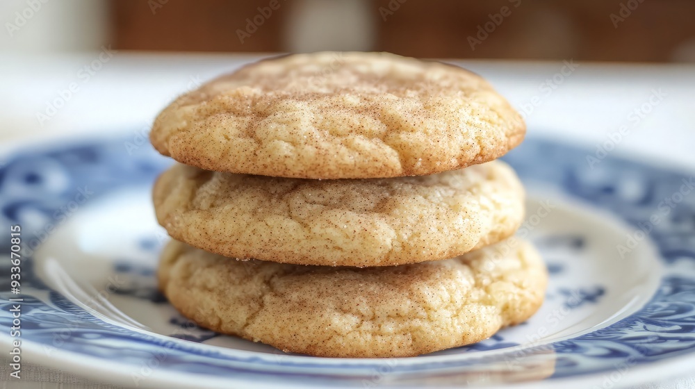 Three Homemade Cinnamon Sugar Cookies Three Homemade Cinnamon Sugar Cookies