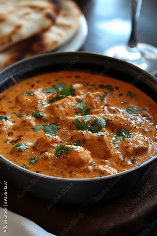 Butter Chicken (Murgh Makhani): A classic Indian dish featuring tender chicken cooked in a creamy, spiced sauce. Butter Chicken (Murgh Makhani): A classic Indian dish featuring tender chicken cooked in a creamy, spiced sauce.