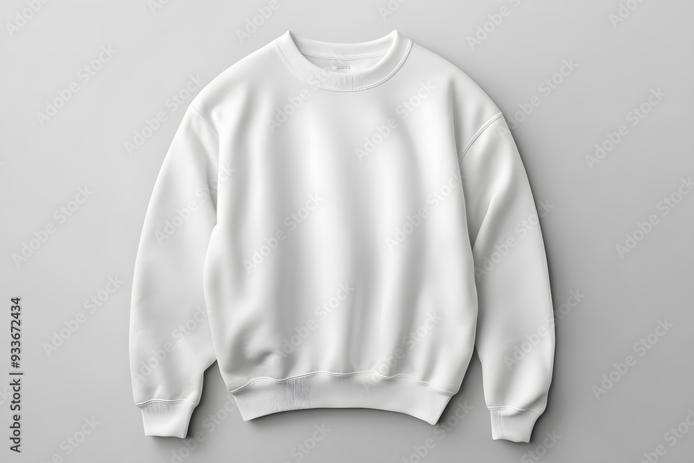 Mockup of white sweatshirt, blank pullover with a long sleeve, isolated on white background Mockup of white sweatshirt, blank pullover with a long sleeve, isolated on white background