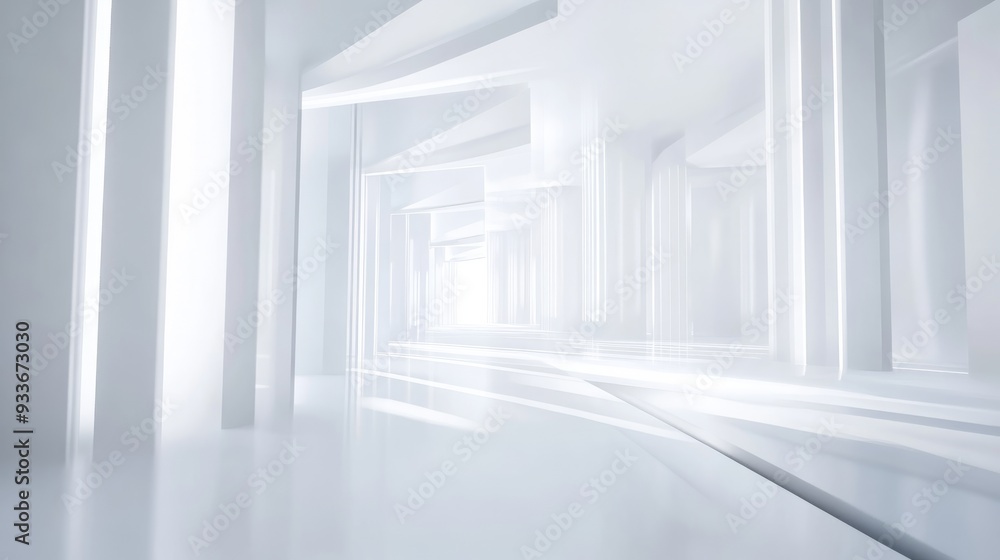 Fototapeta premium The lines are simple and smooth, suitable for the advertising background of high-end brands or technology products, conveying a clean, refined and avant-garde brand image.