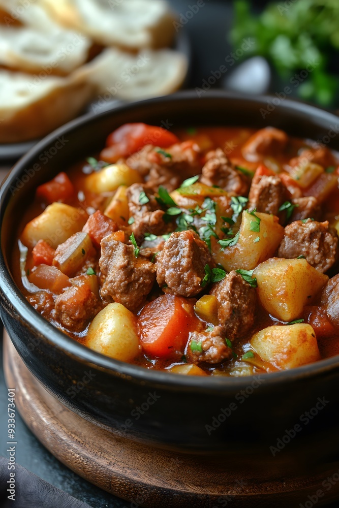 Goulash: A hearty stew featuring tender beef and a rich, spiced sauce. This traditional dish showcases the comforting and flavorful qualities of Hungarian cuisine. Goulash: A hearty stew featuring tender beef and a rich, spiced sauce. This traditional dish showcases the comforting and flavorful qualities of Hungarian cuisine.