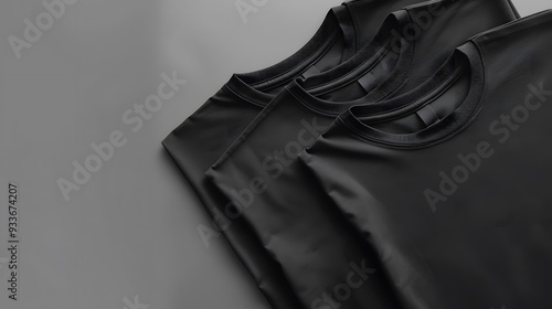 Black t-shirts with copy space. 