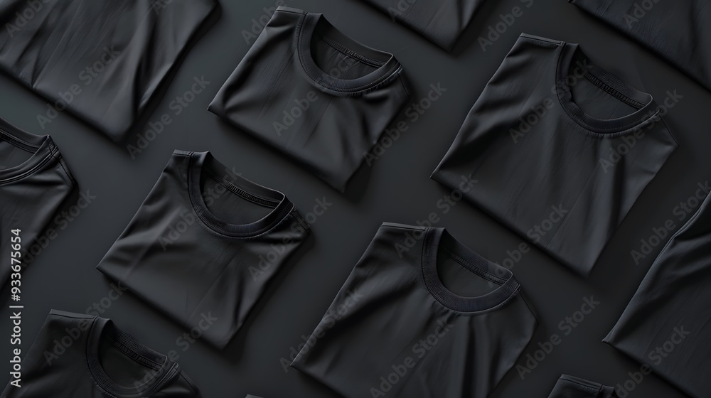 Black t-shirts with copy space. Black t-shirts with copy space.
