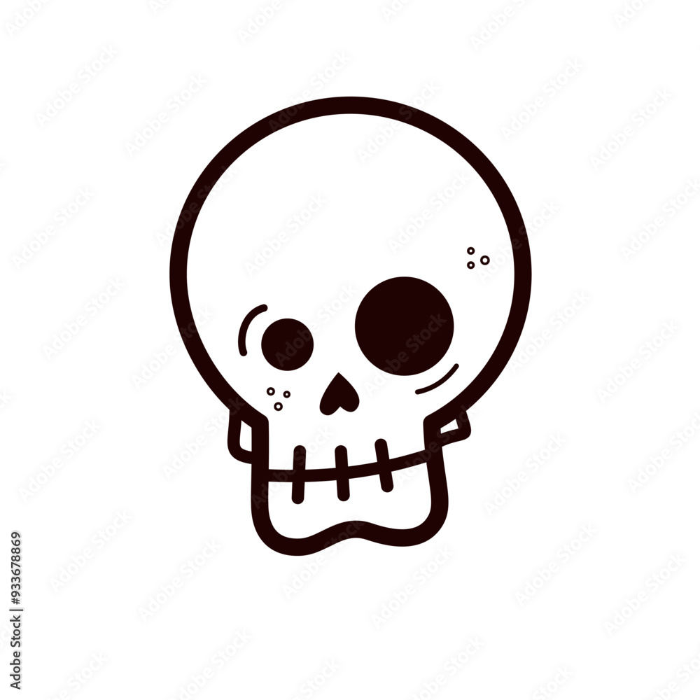 cute halloween skull - vector illustration cute halloween skull - vector illustration