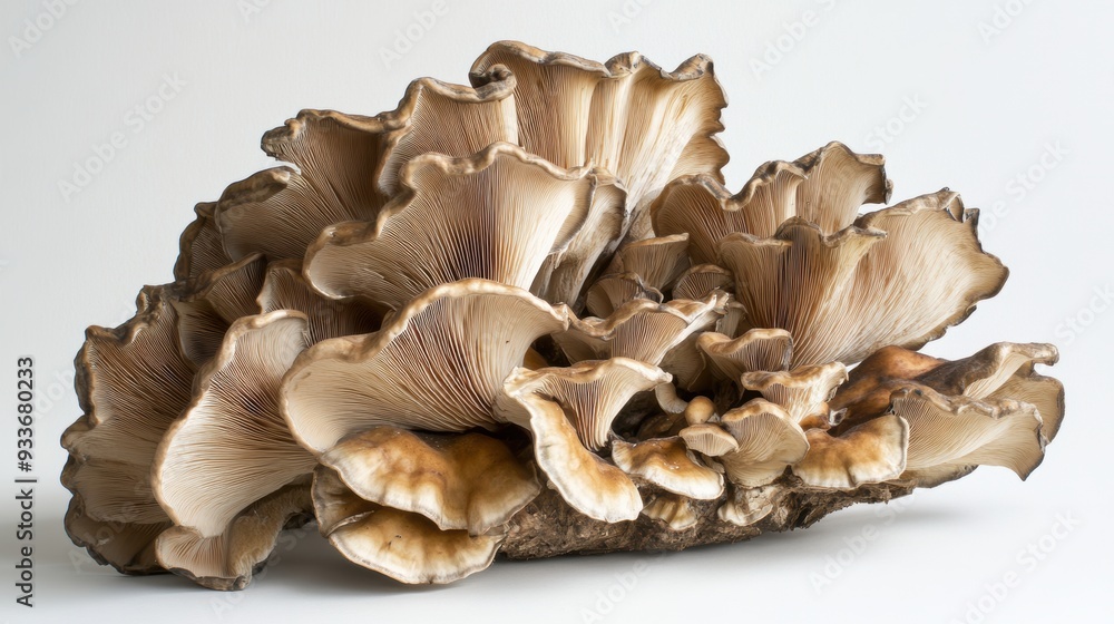 Maitake mushroom with its unique frilly appearance Maitake mushroom with its unique frilly appearance