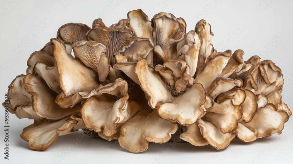 Maitake mushroom with its unique frilly appearance Maitake mushroom with its unique frilly appearance