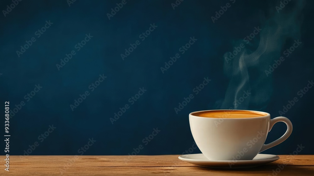 Rising steam from a hot cup of coffee on a rustic wooden table, coffee, comfort Rising steam from a hot cup of coffee on a rustic wooden table, coffee, comfort