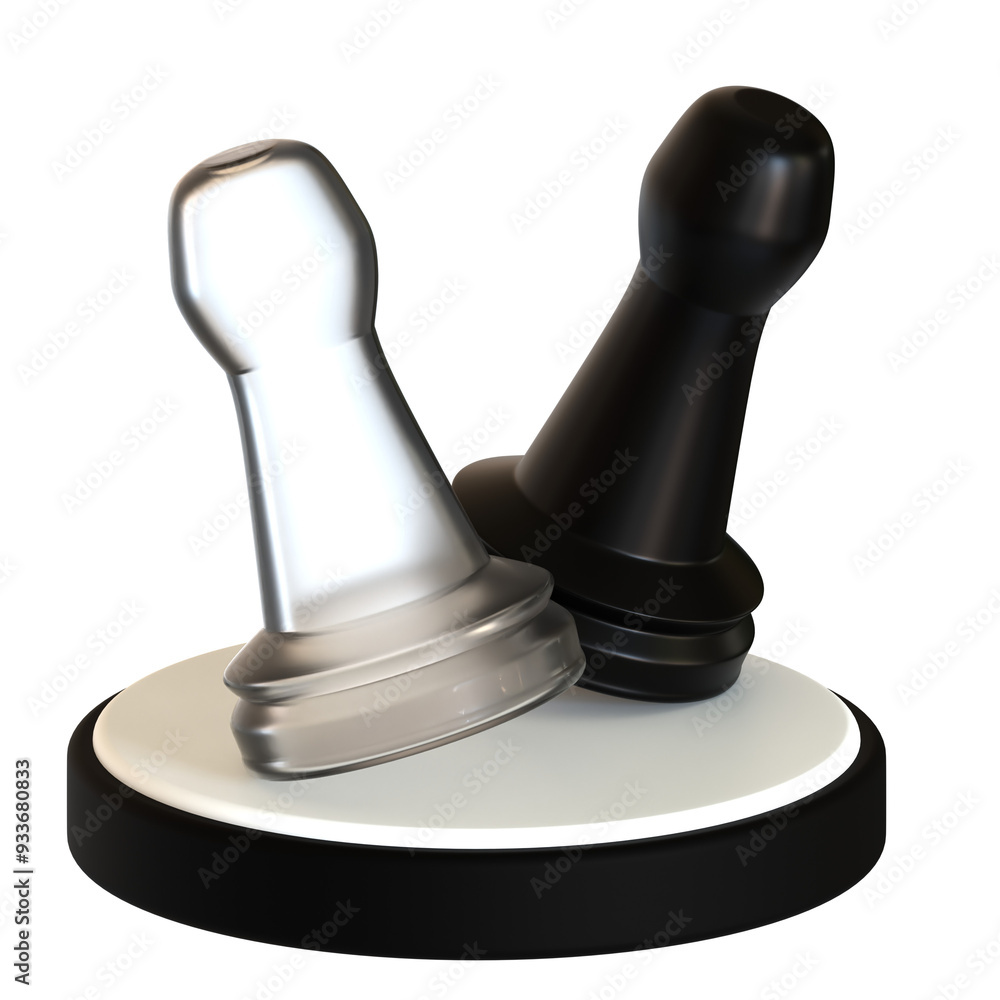 two chess 3D Illustration two chess 3D Illustration