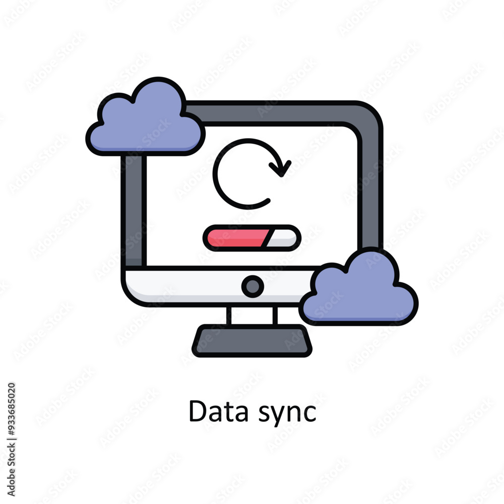 Data sync vector filled outline Icon Design illustration. Smart Home and Technology Symbol on White background EPS 10 File Data sync vector filled outline Icon Design illustration. Smart Home and Technology Symbol on White background EPS 10 File