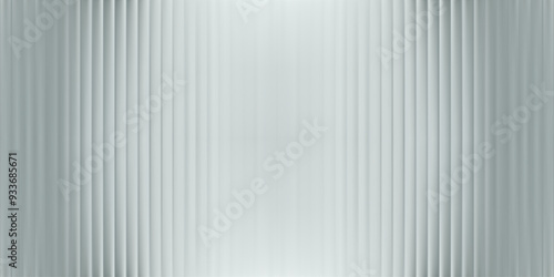 Stained metal premium rib acrylic glass sheet. Fluted door blue green blurred overlay. Wavy stripes refraction, frosted surface pattern. Embossed vertical and horizontal striped transfluent material.