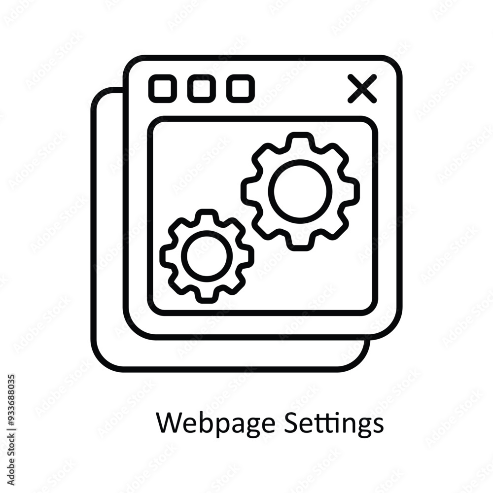Webpage Settings vector outline Icon Design illustration. Smart Home and Technology Symbol on White background EPS 10 File Webpage Settings vector outline Icon Design illustration. Smart Home and Technology Symbol on White background EPS 10 File