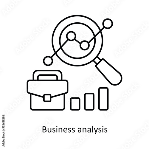 Business analysis vector outline Icon Design illustration. Smart Home and Technology Symbol on White background EPS 10 File