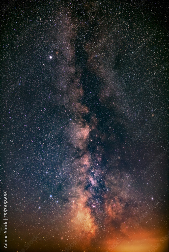 Fototapeta premium Milky Way stars photographed with a wide angle lens.
