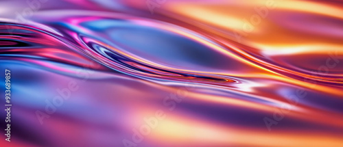 pink and blue shiny metallic liquid background