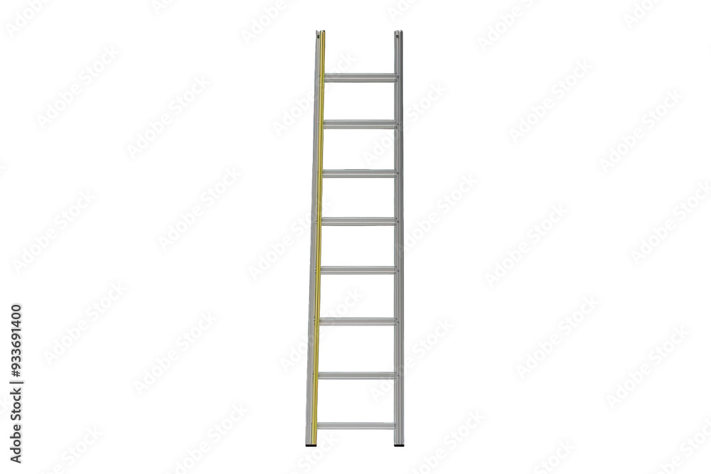 A sturdy metallic ladder ideal for construction, maintenance, or household tasks, featuring multiple rungs for easy access. A sturdy metallic ladder ideal for construction, maintenance, or household tasks, featuring multiple rungs for easy access.
