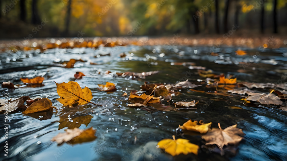 Fototapeta premium captures the beauty of autumn leaves