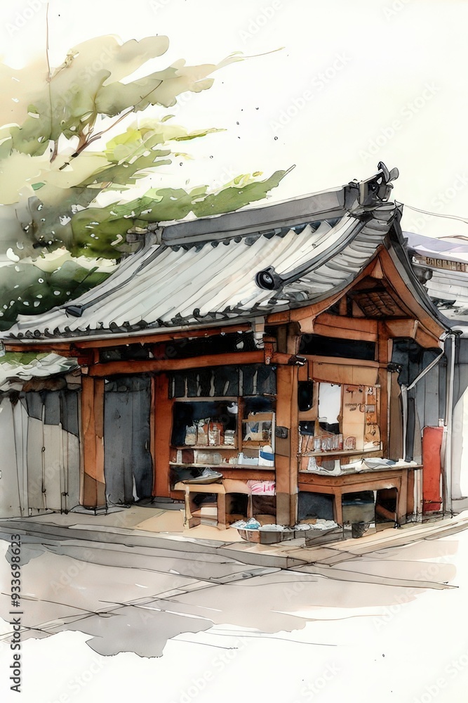 Obraz premium the AI Image Generator, , Ancient japanese architecture