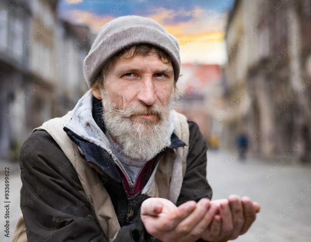 Homeless beggar Homeless beggar