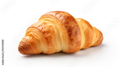 Fresh croissant isolated on white background