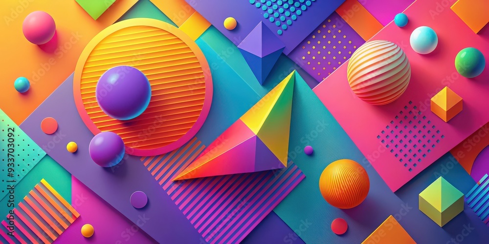 Abstract background with vibrant colors and geometric shapes, abstract, background, vibrant, colors, geometric, shapes