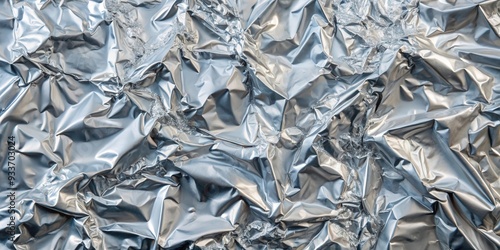 Shiny silver foil background texture, foil, metallic, silver, shiny, reflective, abstract, luxury, backdrop, elegant
