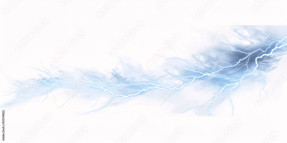 Abstract blue lightning bolt on a white background. generative Ai Abstract blue lightning bolt on a white background. generative Ai