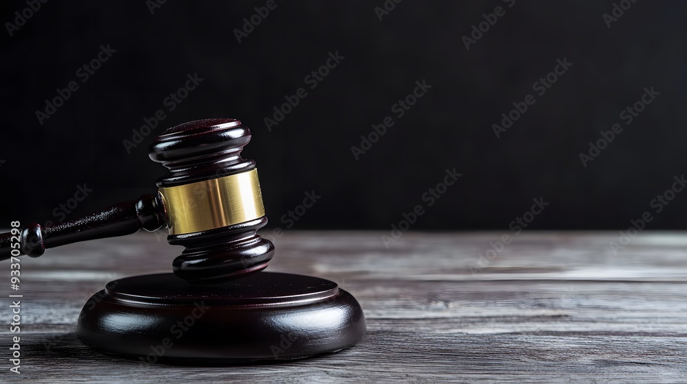 A wooden gavel rests on a block, ready to strike. A wooden gavel rests on a block, ready to strike.