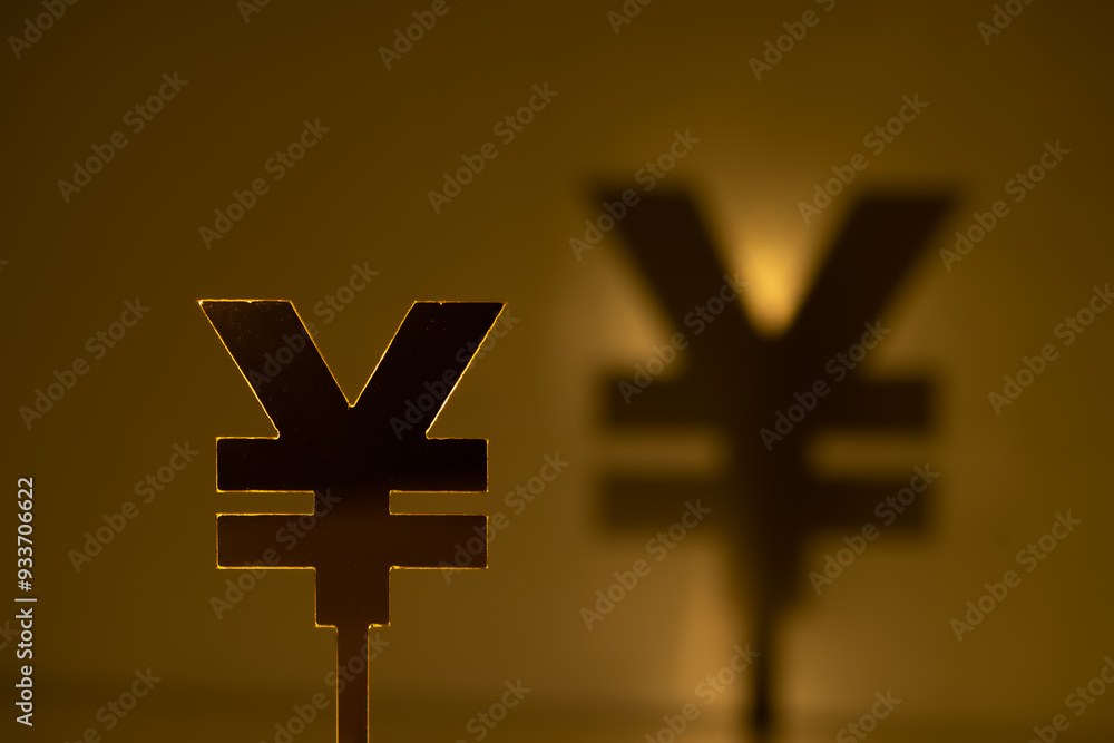Obraz premium Symbols for Renminbi and Japanese Yen