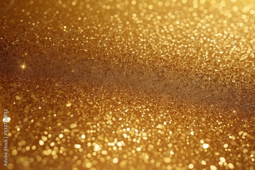 Abstract Golden Glitter Background with Bokeh Effect Abstract Golden Glitter Background with Bokeh Effect