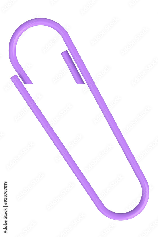3D illustration of Paper Clip. 3D illustration of Paper Clip.