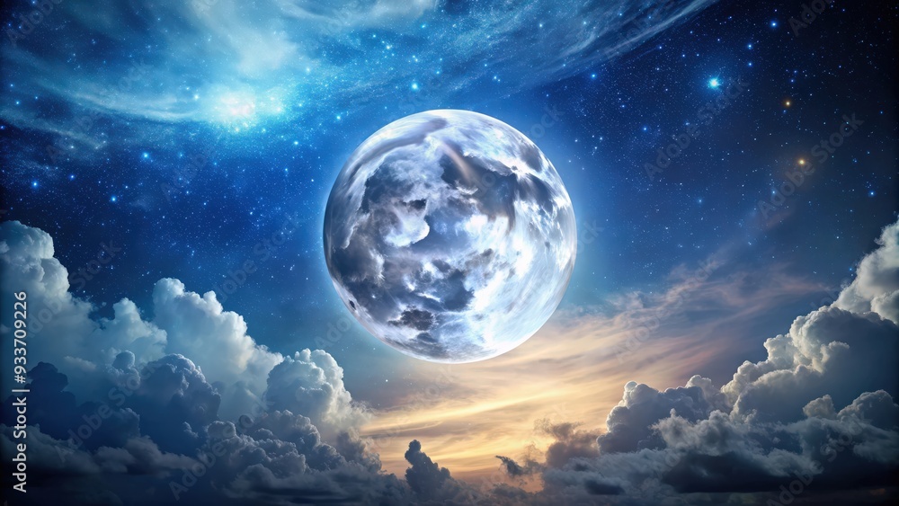 Full moon illuminating the night sky, moon, night, sky, stars, bright, lunar, celestial, astronomy, natural, peaceful Full moon illuminating the night sky, moon, night, sky, stars, bright, lunar, celestial, astronomy, natural, peaceful