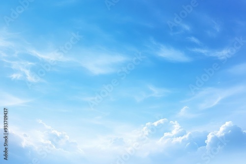 Bright Blue Sky with Clouds