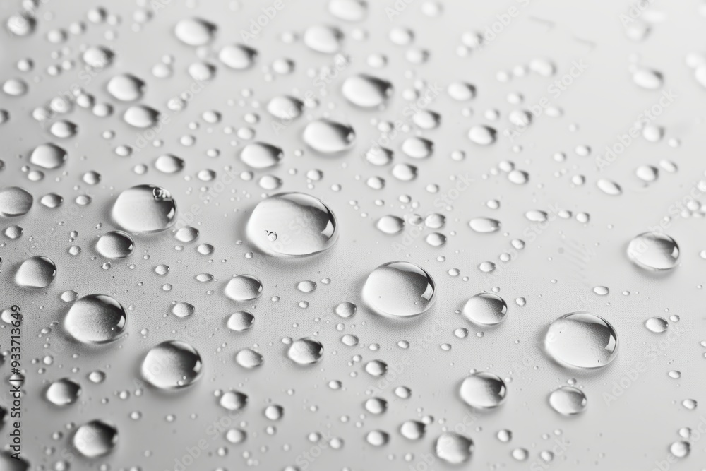 Water droplets on white surface Water droplets on white surface