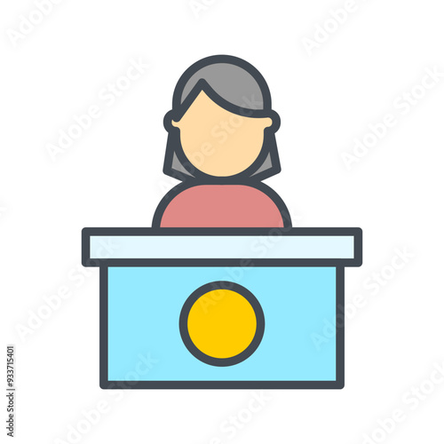 News Anchor Vector Icon