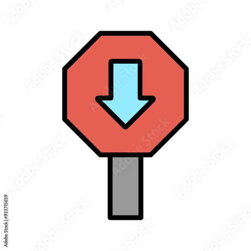 Down Arrow Vector Icon