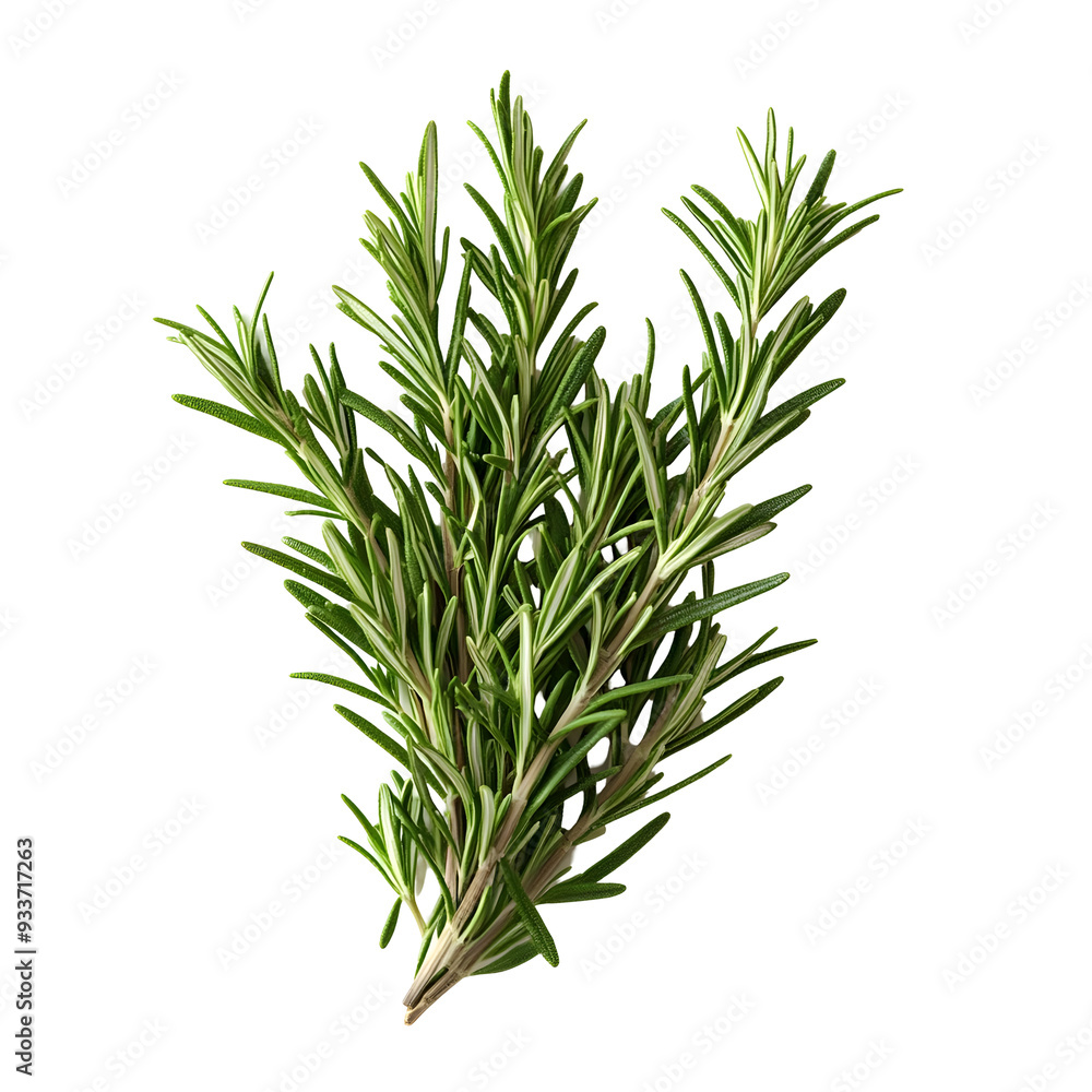 Photography of Freshly Harvested Rosemary Herb on Plain White background transparent png Photography of Freshly Harvested Rosemary Herb on Plain White background transparent png