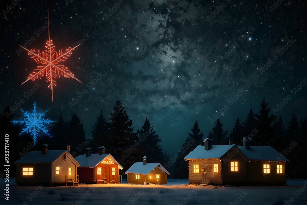christmas night landscape christmas night landscape