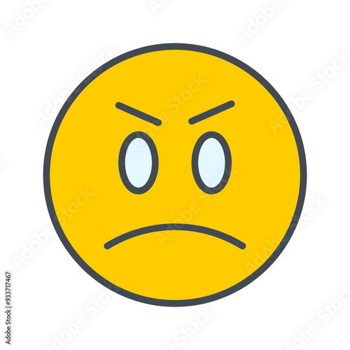 Angry Face Vector Icon