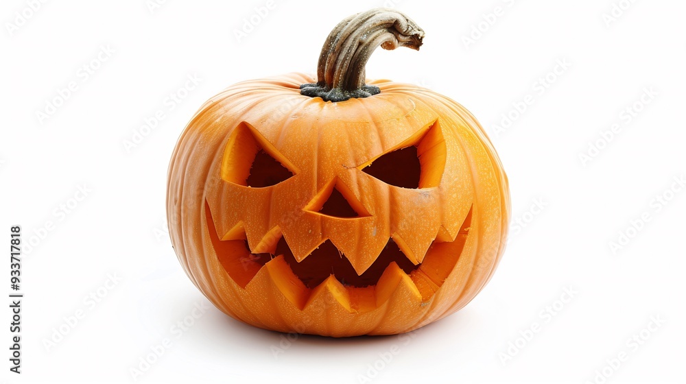 Carved Pumpkin with a Scary Face for Halloween Carved Pumpkin with a Scary Face for Halloween